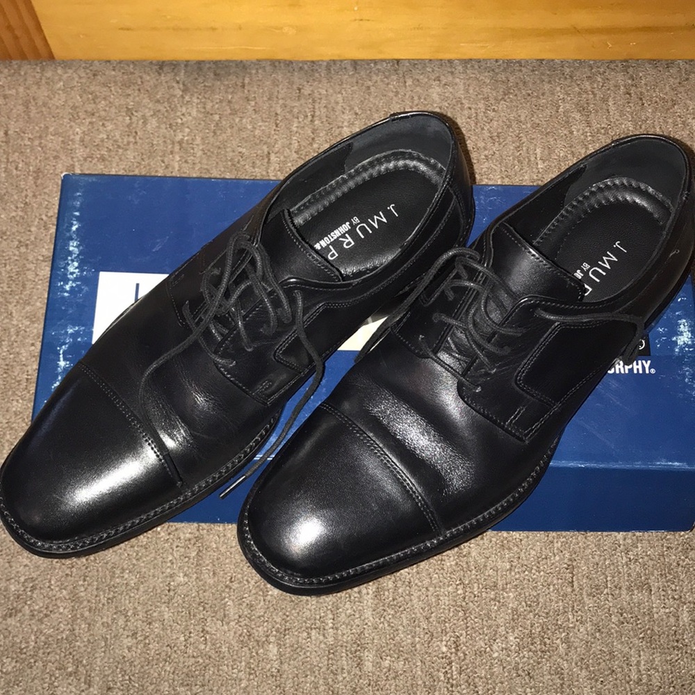 Men size 8 J.Murphy black Mens warehouse shoes